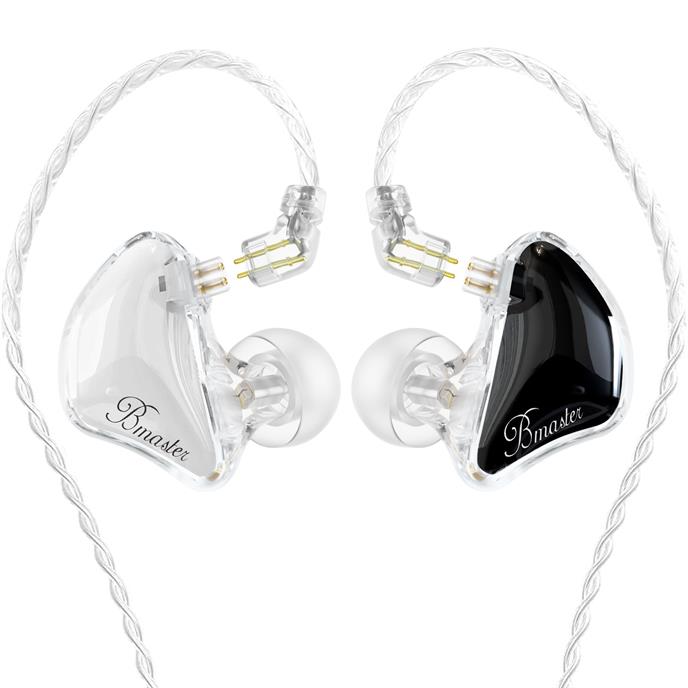 BASN Bmaster PRO 2-Pin Triple Drivers In Ear Monitor Headphones (White