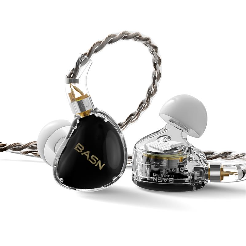 BASN ASONE 14.2mm Planar Driver in-Ear Monitors Earphone (Black,3.5/4.