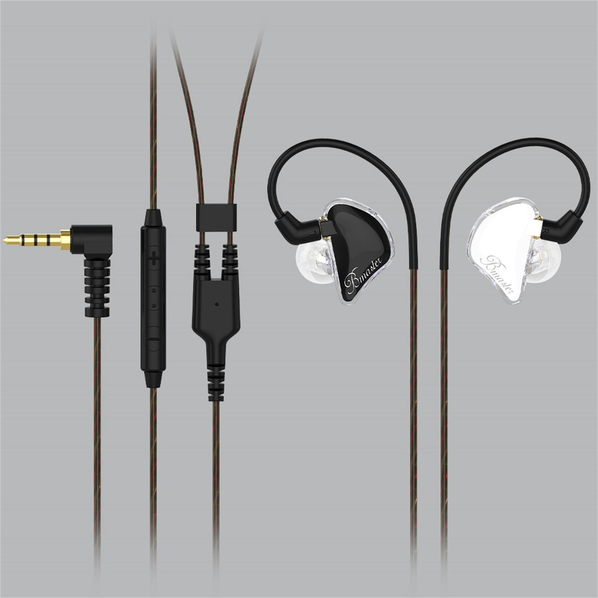 BASN Bmaster PRO Triple Drivers In Ear Monitor Headphones (White-Black