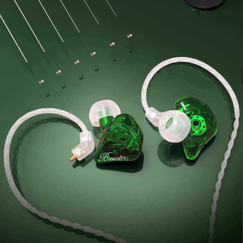 BASN Bmaster Triple Drivers In Ear Monitor Headphones (Green)
