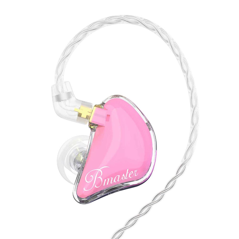 BASN Bmaster Triple Drivers In Ear Monitor Headphones (Pink)