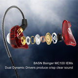 basn bsinger in ear monitors headphones noise isolation earphones dual dynamic drivers comfortable earbuds headsets for musicians singers drummers MMCX Amazing Sound Sturdy and Durable Cables basn in ear monitor headphone for musician singer drummer shure iem westone earphone KZ in ear sennheiser custom in ear factory and manufacturer OEM ODM supplier