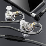 BASN ASONE 14.2mm Planar Driver in-Ear Monitors Earphone with Two Detachable MMCX Cables for Musicians Drummers Bass Players Singers(Crystal) basn in ear monitor headphone for musician singer drummer shure iem westone earphone KZ in ear sennheiser custom in ear factory and manufacturer