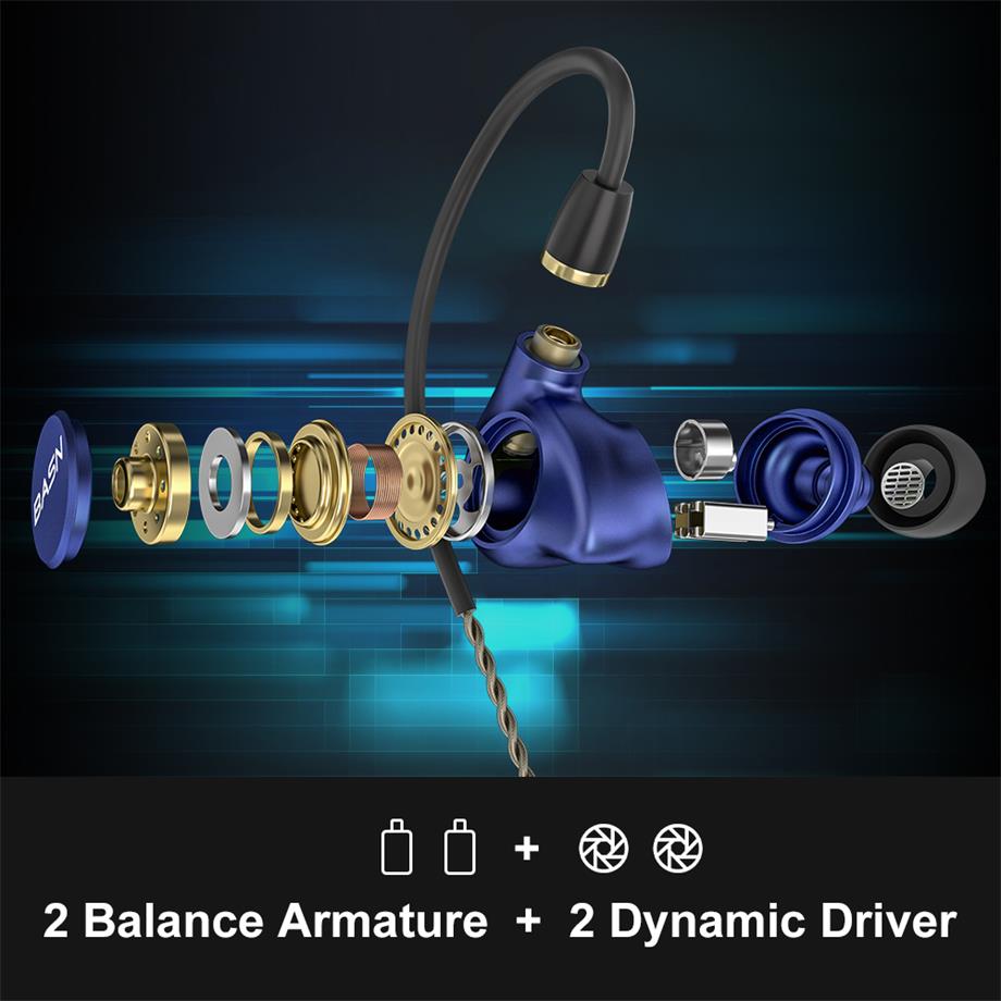 Balanced Armature Iem Earphones Meaning BASN Metalen Pro Drivers