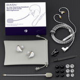 basn in ear monitor headphone for musician singer drummer shure iem westone earphone KZ in ear sennheiser custom in ear factory and manufacturer OEM ODM supplier and agent carrying case replacement cables silicone tips
