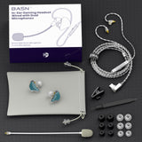 basn in ear monitor headphone for musician singer drummer shure iem westone earphone KZ in ear sennheiser custom in ear factory and manufacturer OEM ODM supplier and agent carrying case replacement cables silicone tips
