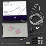 basn in ear monitor headphone for musician singer drummer shure iem westone earphone KZ in ear sennheiser custom in ear factory and manufacturer OEM ODM supplier and agent carrying case replacement cables silicone tips
