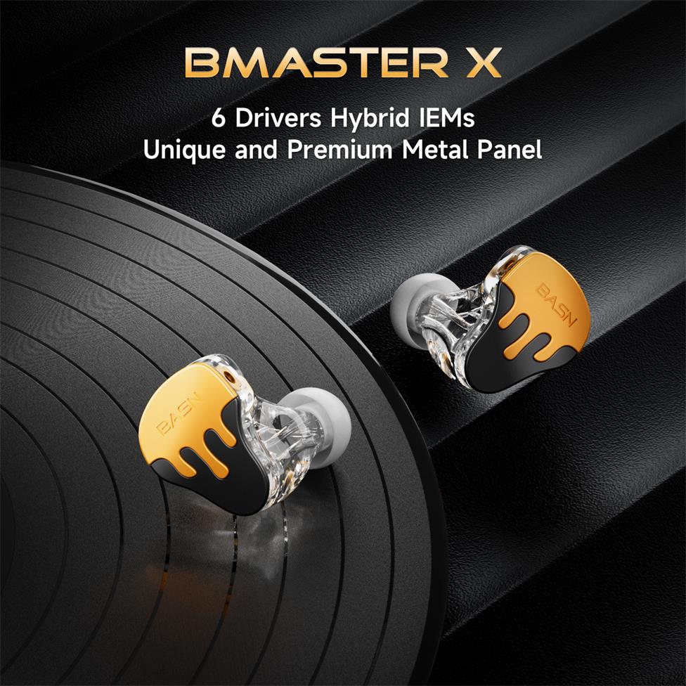 Dfb Driver BASN BmasterX 6 Drivers ( 1DD+3BA+2PZT) In Ear Monitor Headphone (OB)