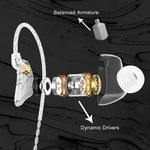 BASN MMCX Triple Driver in-Ear Monitors with Rich Bass, HiFi Stereo IEM Earphones with Upgraded Detachable Cables for Audiophiles Musiciansbasn in ear monitor headphone for musician singer drummer shure iem westone earphone KZ in ear sennheiser custom in ear factory and manufacturer OEM ODM supplier and agent