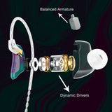 BASN MMCX Triple Driver in-Ear Monitors with Rich Bass, HiFi Stereo IEM Earphones with Upgraded Detachable Cables for Audiophiles Musicians basn in ear monitor headphone for musician singer drummer shure iem westone earphone KZ in ear sennheiser custom in ear factory and manufacturer OEM ODM supplier and agent