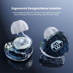 basn in ear monitor headphone for musician singer drummer shure iem westone earphone KZ in ear sennheiser custom in ear factory and manufacturer OEM ODM supplier and agent BASN ASONE 14.2mm Planar Driver in-Ear Monitors Earphone