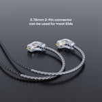 basn in ear monitor headphone for musician singer drummer shure iem westone earphone KZ in ear sennheiser custom in ear factory and manufacturer OEM ODM supplier and agent BC100 2-Pin 0.78mm Replaceable Cable