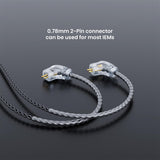 basn in ear monitor headphone for musician singer drummer shure iem westone earphone KZ in ear sennheiser custom in ear factory and manufacturer OEM ODM supplier and agent BC100 2-Pin 0.78mm Replaceable Cable