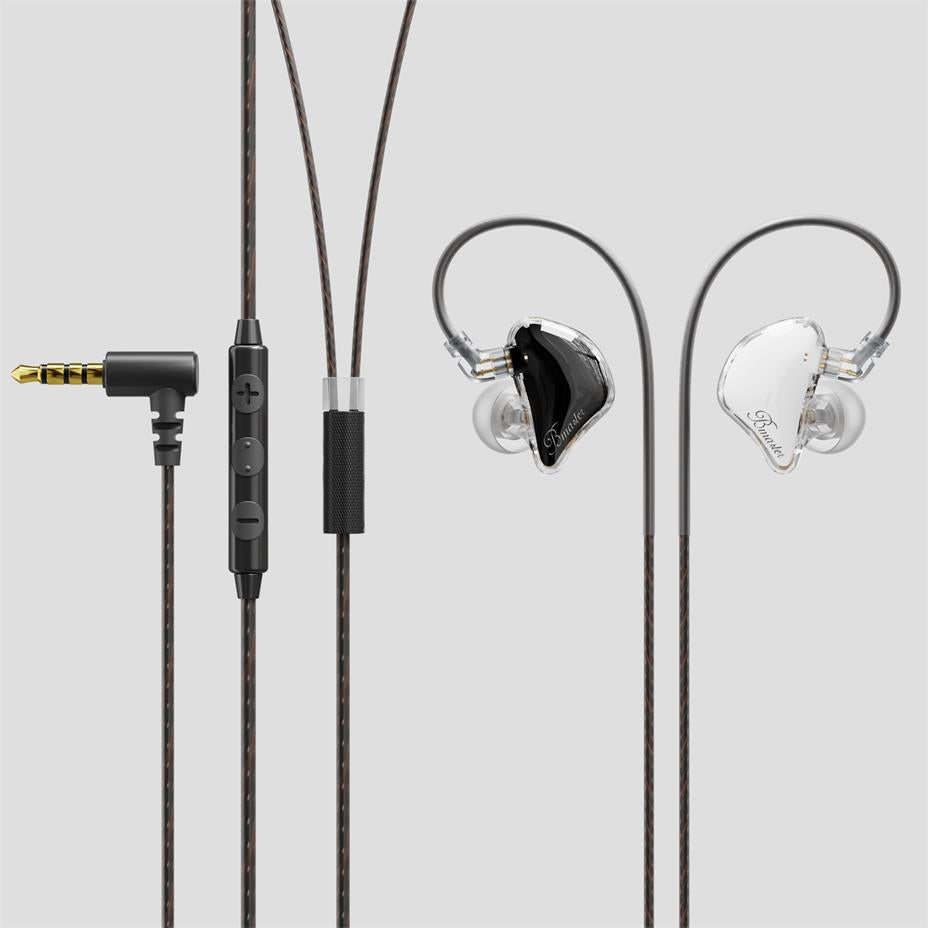 BASN Bmaster PRO 2-Pin Triple Drivers In Ear Monitor Headphones (White