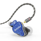 BASN Bmaster5 MMCX connector in Ear Monitors, 1DLC Diaphragm+4BA 5 Drivers IEM Earphones with Silver-Plated OFC Cable, Noise Isolation Wired Earbuds for Musicians shure basn in ear monitor headphone for musician singer drummer shure iem westone earphone KZ in ear sennheiser custom in ear factory and manufacturer OEM ODM supplier and agent