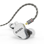 BASN Bmaster5 MMCX connector in Ear Monitors, 1DLC Diaphragm+4BA 5 Drivers IEM Earphones with Silver-Plated OFC Cable, Noise Isolation Wired Earbuds for Musicians shure basn in ear monitor headphone for musician singer drummer shure iem westone earphone KZ in ear sennheiser custom in ear factory and manufacturer OEM ODM supplier and agent