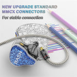 BASN Bmaster5 MMCX connector in Ear Monitors, 1DLC Diaphragm+4BA 5 Drivers IEM Earphones with Silver-Plated OFC Cable, Noise Isolation Wired Earbuds for Musicians shure basn in ear monitor headphone for musician singer drummer shure iem westone earphone KZ in ear sennheiser custom in ear factory and manufacturer OEM ODM supplier and agent