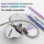 BASN Bmaster5 MMCX connector in Ear Monitors, 1DLC Diaphragm+4BA 5 Drivers IEM Earphones with Silver-Plated OFC Cable, Noise Isolation Wired Earbuds for Musicians shure basn in ear monitor headphone for musician singer drummer shure iem westone earphone KZ in ear sennheiser custom in ear factory and manufacturer OEM ODM supplier and agent