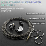 BASN Bmaster5 MMCX connector in Ear Monitors, 1DLC Diaphragm+4BA 5 Drivers IEM Earphones with Silver-Plated OFC Cable, Noise Isolation Wired Earbuds for Musicians shure basn in ear monitor headphone for musician singer drummer shure iem westone earphone KZ in ear sennheiser custom in ear factory and manufacturer OEM ODM supplier and agent
