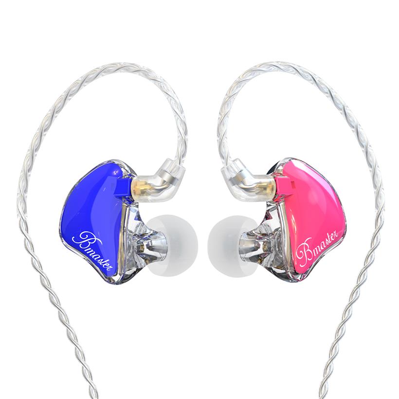 BASN Bmaster PRO Triple Drivers In Ear Monitor Headphones (Red-Blue)