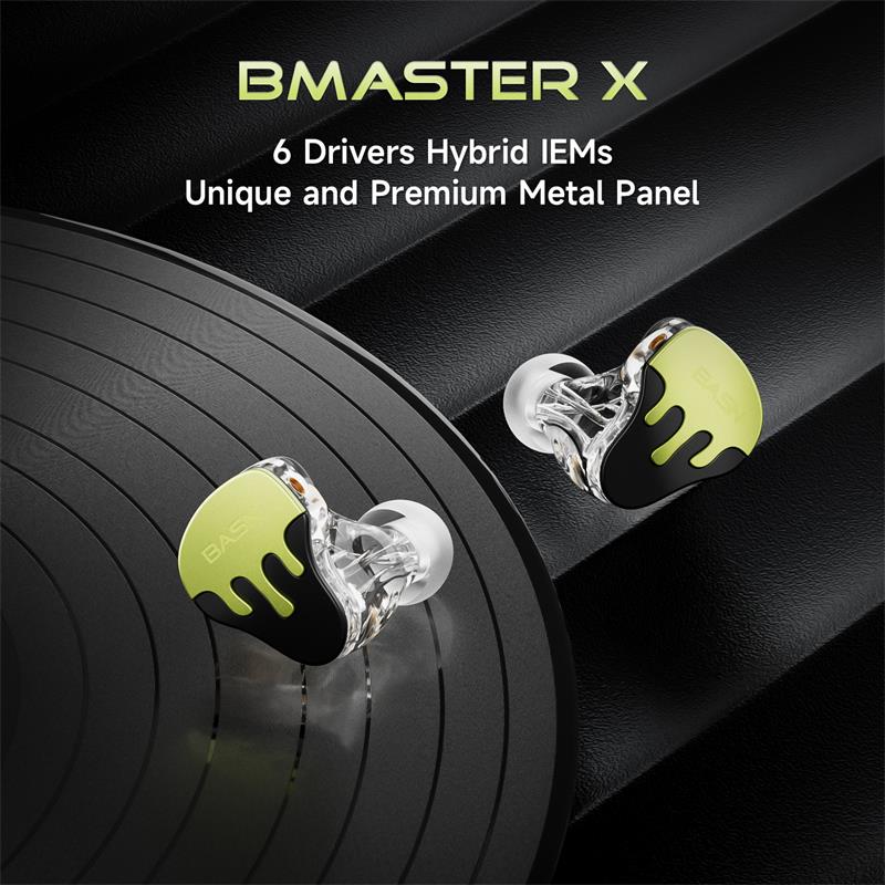 BASN BmasterX 6 Drivers ( 1DD+3BA+2PZT) In Ear Monitor Headphone (GB)