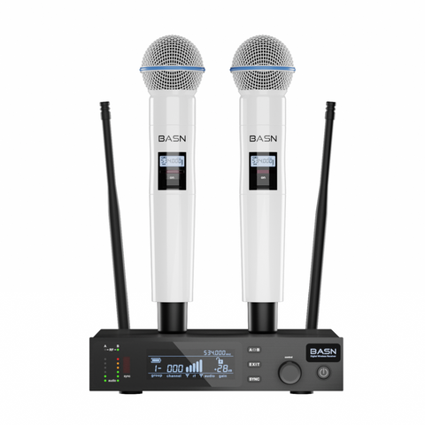 Condenser XLR Microphone Suitable for Recording, Podcasting, Singing, Streaming, and Gaming
Handheld Wireless Microphone System with UHF Dual Channel, Karaoke Handheld Mic for Singing, Wedding, DJ, Party, Speech, Church