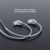 BASN MC100 2-Pin 0.78mm Replaceable Cable MC100 2-Pin 0.78mm Replaceable Cable basn in ear monitor headphone for musician singer drummer shure iem westone earphone KZ in ear sennheiser custom in ear factory and manufacturer OEM ODM supplier and agent