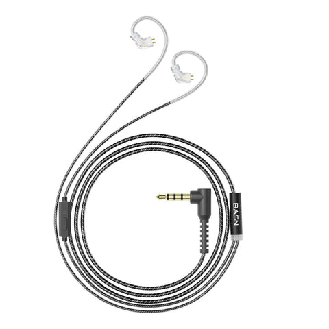 BASN MC100 2-Pin 0.78mm Replaceable Cable MC100 2-Pin 0.78mm Replaceable Cable basn in ear monitor headphone for musician singer drummer shure iem westone earphone KZ in ear sennheiser custom in ear factory and manufacturer OEM ODM supplier and agent