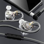 BASN ASONE 14.2mm Planar Driver in-Ear Monitors Earphone with Two Detachable MMCX Cables for Musicians Drummers Bass Players Singers(Crystal) basn in ear monitor headphone for musician singer drummer shure iem westone earphone KZ in ear sennheiser custom in ear factory and manufacturer 