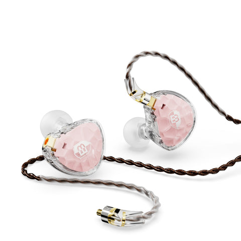 BASN ASONE 14.2mm Planar Driver in-Ear Monitors Earphone with Two Detachable MMCX Cables for Musicians Drummers Bass Players Singers(Pink)basn in ear monitor headphone for musician singer drummer shure iem westone earphone KZ in ear sennheiser custom in ear factory and manufacturer 