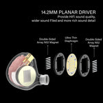 BASN ASONE 14.2mm Planar Driver in-Ear Monitors Earphone with Two Detachable MMCX Cables for Musicians Drummers Bass Players Singers(Pink)basn in ear monitor headphone for musician singer drummer shure iem westone earphone KZ in ear sennheiser custom in ear factory and manufacturer 