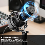 basn in ear monitor headphone for musician singer drummer shure iem westone earphone KZ in ear sennheiser custom in ear factory and manufacturer OEM ODM supplier and agent
Condenser XLR Microphone Suitable for Recording, Podcasting, Singing, Streaming, and Gaming