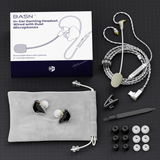 basn in ear monitor headphone for musician singer drummer shure iem westone earphone KZ in ear sennheiser custom in ear factory and manufacturer OEM ODM supplier and agent carrying case replacement cables silicone tips
