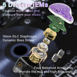 BASN Bmaster5 in Ear Monitors, 1DLC Diaphragm+4BA 5 Drivers IEM Earphones with Silver-Plated OFC Cable, Noise Isolation Wired Earbuds for Musicians basn in ear monitor headphone for musician singer drummer shure iem westone earphone KZ in ear sennheiser custom in ear factory and manufacturer OEM ODM supplier