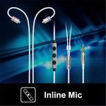 BASN FC200 Inline Mic MMCX Connector Detachable Replaceable Cables basn in ear monitor headphone for musician singer drummer shure iem westone earphone KZ in ear sennheiser custom in ear factory and manufacturer