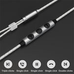 BASN FC200 Inline Mic MMCX Connector Detachable Replaceable Cables basn in ear monitor headphone for musician singer drummer shure iem westone earphone KZ in ear sennheiser custom in ear factory and manufacturer