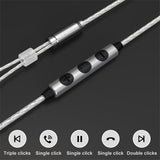 BASN FC200 Inline Mic MMCX Connector Detachable Replaceable Cables basn in ear monitor headphone for musician singer drummer shure iem westone earphone KZ in ear sennheiser custom in ear factory and manufacturer