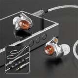 BASN Metalen in-Ear Monitors Headphones, 4 Drivers Musicians Professional Noise Isolating Earphones with Upgraded Detachable MMCX Cables for Singers,Drummers,Bassists(Volume Control Mic) basn in ear monitor headphone for musician singer drummer shure iem westone earphone KZ in ear sennheiser custom in ear factory and manufacturer OEM ODM supplier and agent