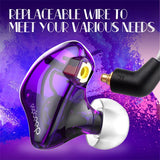 Clearance Sale-Popbeep Bsinger Popstar 2 packs In Ear Monitor Headphones (Purple&Green)