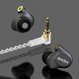 BASN Metalen in-Ear Monitors Headphones, 4 Drivers Musicians Professional Noise Isolating Earphones with Upgraded Detachable MMCX Cables for Singers,Drummers,Bassists(Volume Control Mic) basn in ear monitor headphone for musician singer drummer shure iem westone earphone KZ in ear sennheiser custom in ear factory and manufacturer OEM ODM supplier and agent