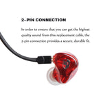 Clearance Sale-BASN Tempos V In Ear Monitors Headphones (Red)