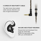 basn in ear monitor headphone for musician singer drummer shure iem westone earphone KZ in ear sennheiser custom in ear factory and manufacturer OEM ODM supplier