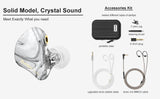 BASN MMCX Triple Driver in-Ear Monitors with Rich Bass, HiFi Stereo IEM Earphones with Upgraded Detachable Cables for Audiophiles Musicians basn in ear monitor headphone for musician singer drummer shure iem westone earphone KZ in ear sennheiser custom in ear factory and manufacturer OEM ODM supplier and agent