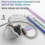 BASN Bmaster5 in Ear Monitors, 1DLC Diaphragm+4BA 5 Drivers IEM Earphones with Silver-Plated OFC Cable, Noise Isolation Wired Earbuds for Musicians basn in ear monitor headphone for musician singer drummer shure iem westone earphone KZ in ear sennheiser custom in ear factory and manufacturer OEM ODM supplier
