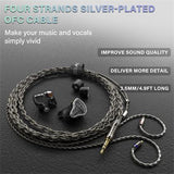 BASN Bmaster5 in Ear Monitors, 1DLC Diaphragm+4BA 5 Drivers IEM Earphones with Silver-Plated OFC Cable, Noise Isolation Wired Earbuds for Musicians basn in ear monitor headphone for musician singer drummer shure iem westone earphone KZ in ear sennheiser custom in ear factory and manufacturer OEM ODM supplier