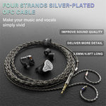 BASN Bmaster5 in Ear Monitors, 1DLC Diaphragm+4BA 5 Drivers IEM Earphones with Silver-Plated OFC Cable, Noise Isolation Wired Earbuds for Musicians basn in ear monitor headphone for musician singer drummer shure iem westone earphone KZ in ear sennheiser custom in ear factory and manufacturer OEM ODM supplier