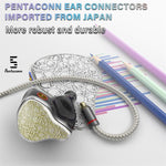BASN Bmaster5 in Ear Monitors, 1DLC Diaphragm+4BA 5 Drivers IEM Earphones with Silver-Plated OFC Cable, Noise Isolation Wired Earbuds for Musicians basn in ear monitor headphone for musician singer drummer shure iem westone earphone KZ in ear sennheiser custom in ear factory and manufacturer OEM ODM supplier