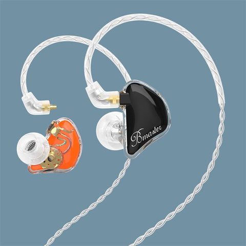 BASN Bmaster PRO Triple Drivers In Ear Monitor Headphones (Orange-Blac