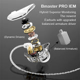 basn bsinger bmaster in ear monitors headphones noise isolation hifi earphones dual dynamic drivers balanced armature comfortable earbuds headsets for musicians singers drummers MMCX Amazing Sound Sturdy and Durable Cables basn in ear monitor headphone for musician singer drummer shure iem westone earphone KZ in ear sennheiser custom in ear factory and manufacturer