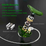 basn bsinger bmaster in ear monitors headphones noise isolation hifi earphones dual dynamic drivers balanced armature comfortable earbuds headsets for musicians singers drummers basn in ear monitor headphone for musician singer drummer shure iem westone earphone KZ in ear sennheiser custom in ear factory and manufacturer